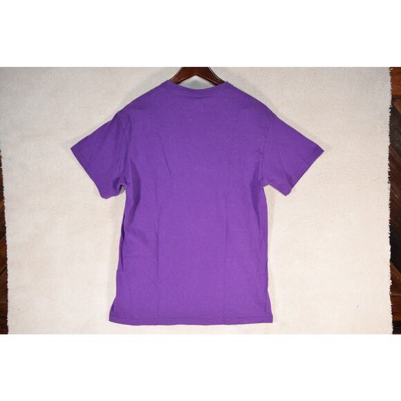 GEAUX LSU Purple T-Shirt Size M Patchwork Letters Tiger Theme Game Day Attire - Picture 3 of 5